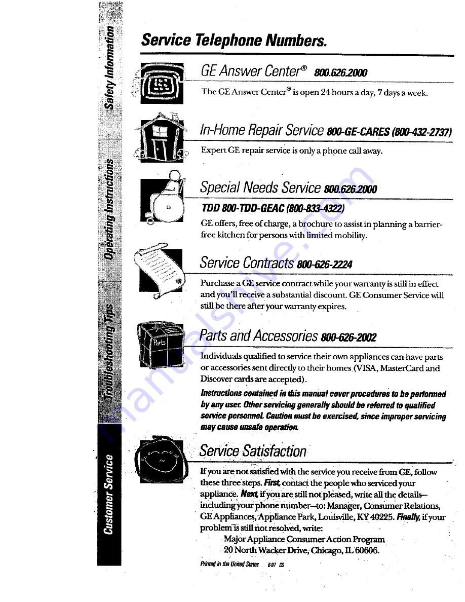 GE JES934 Owner'S Manual Download Page 36