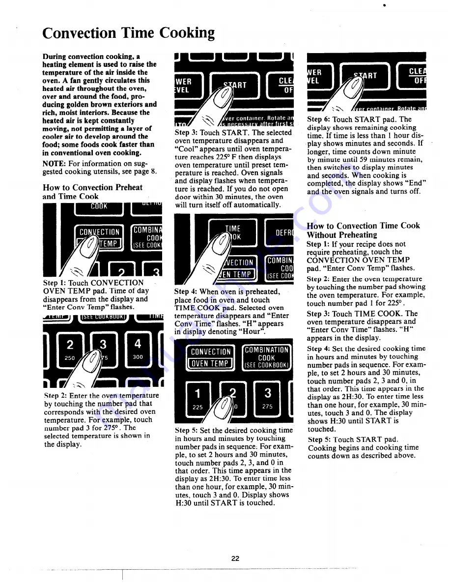 GE JET340D Use And Care Manual Download Page 22