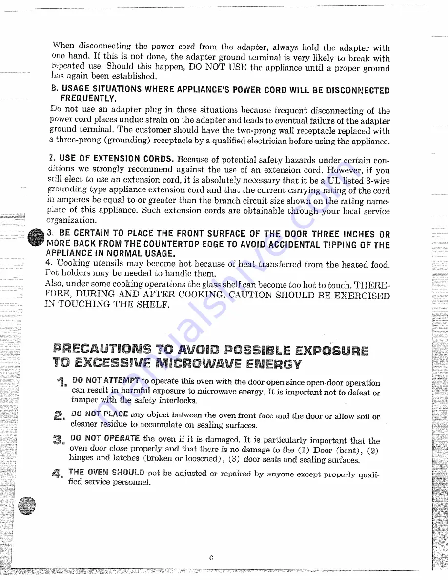 GE JET86 Use And Care Book Manual Download Page 7