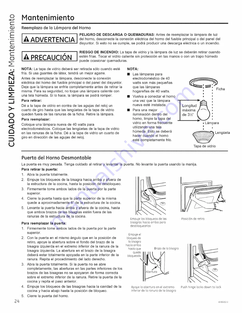 GE JGB850DEF1BB Owner'S Manual Download Page 52