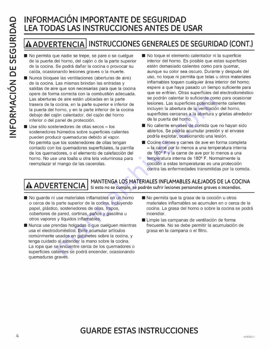 GE JGB850DEF1BB Owner'S Manual Download Page 88