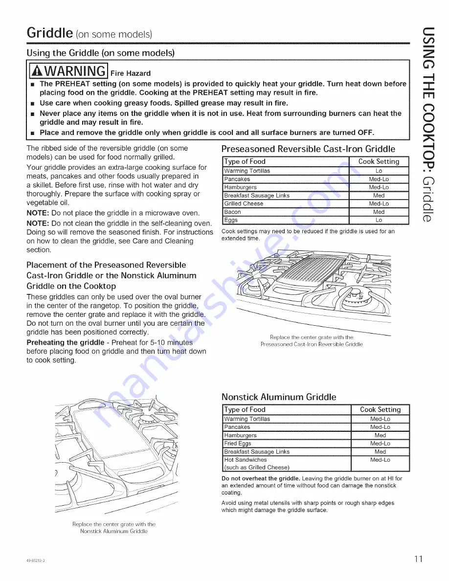 GE JGB850DEF1WW Скачать руководство пользователя страница 11