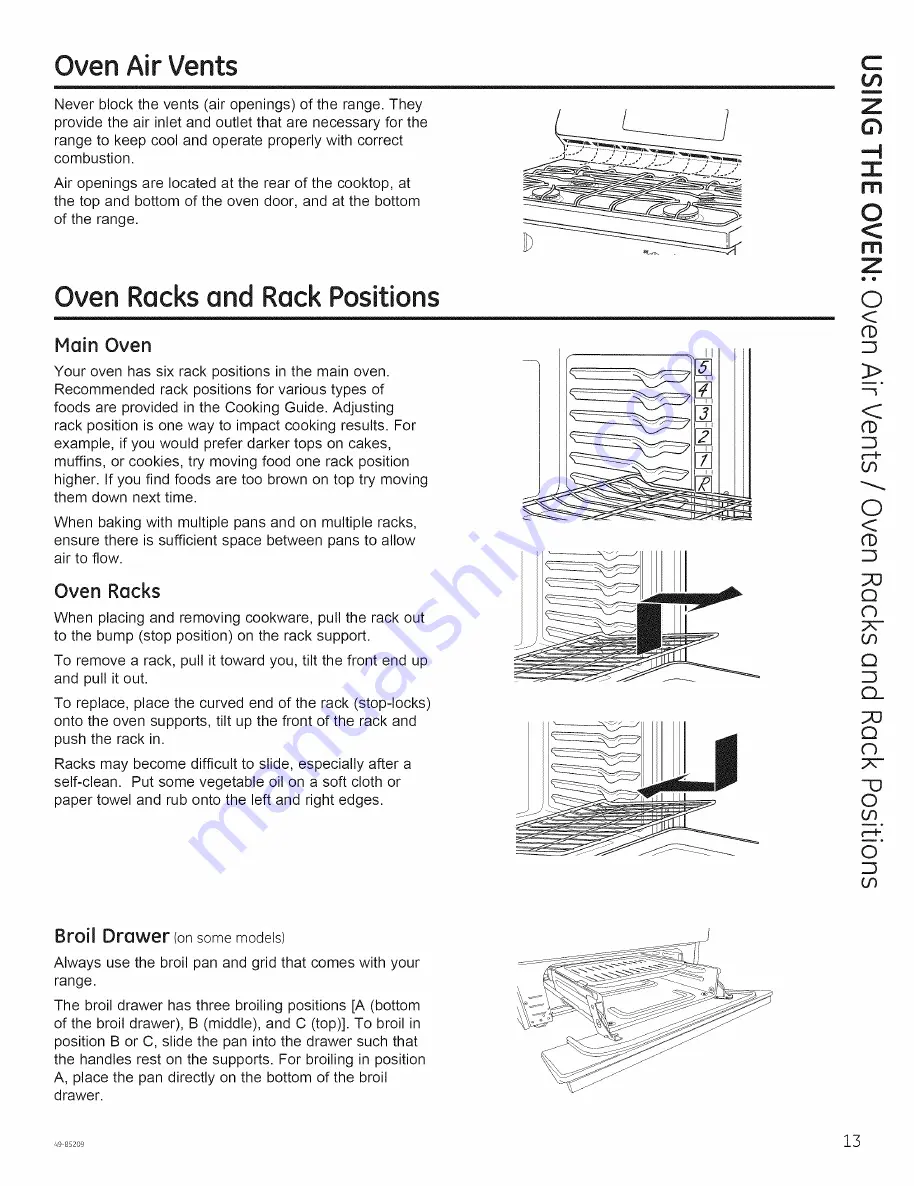 GE JGBS10F1SA Owner'S Manual Download Page 13