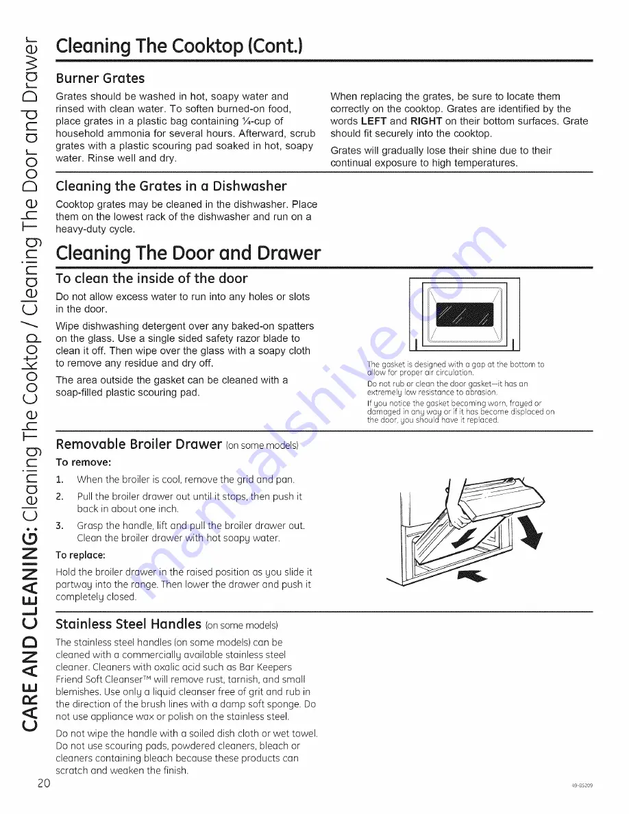 GE JGBS10GEF1SA Owner'S Manual Download Page 20