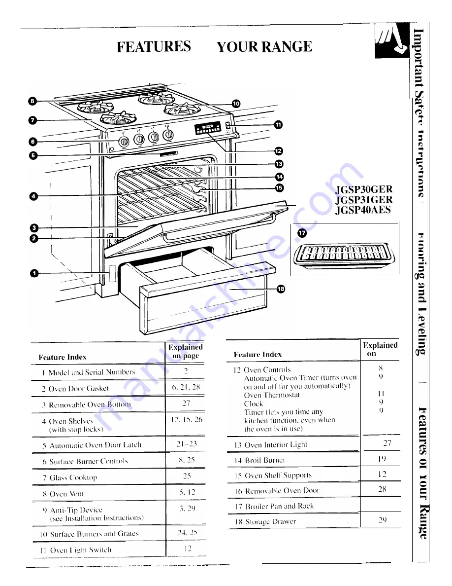 GE JGSP30GER Use And Care Manual Download Page 7