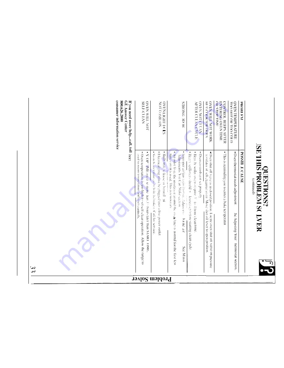 GE JGSP30GER Use And Care Manual Download Page 33