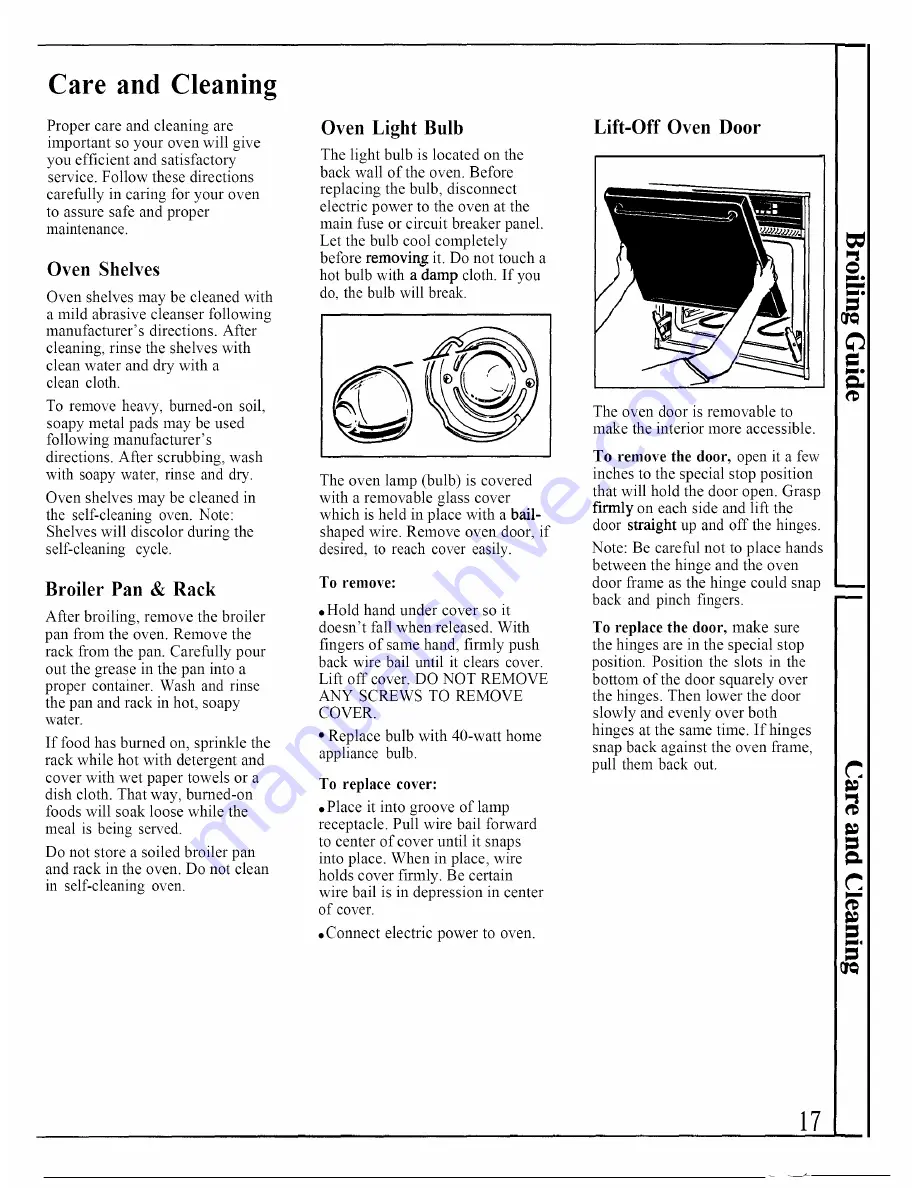 GE JKP44GP Use & Care Manual Download Page 17