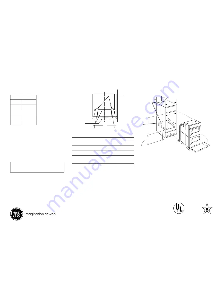 GE JKP75SP Dimensions And Installation Information Download Page 1