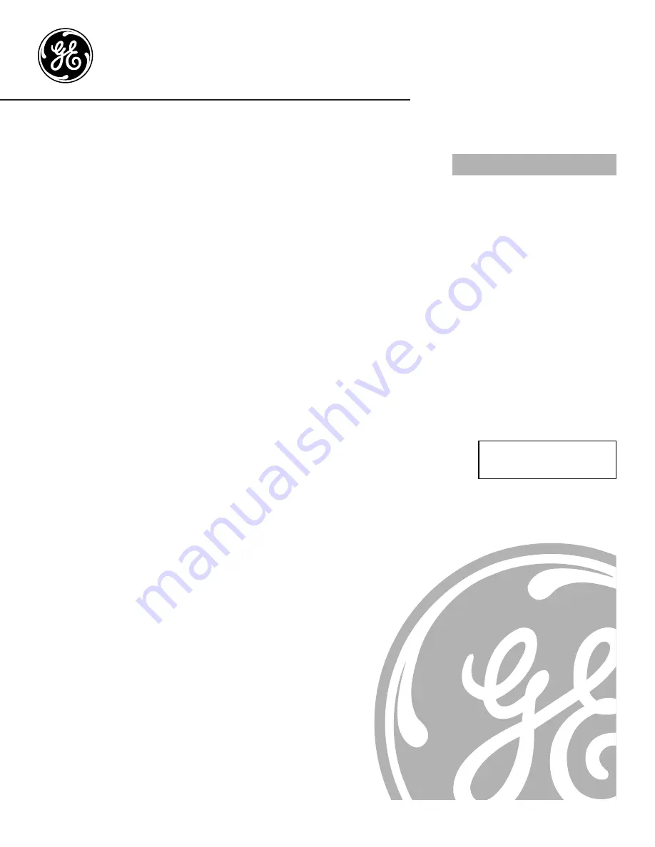 GE JKP86 User Manual Download Page 1