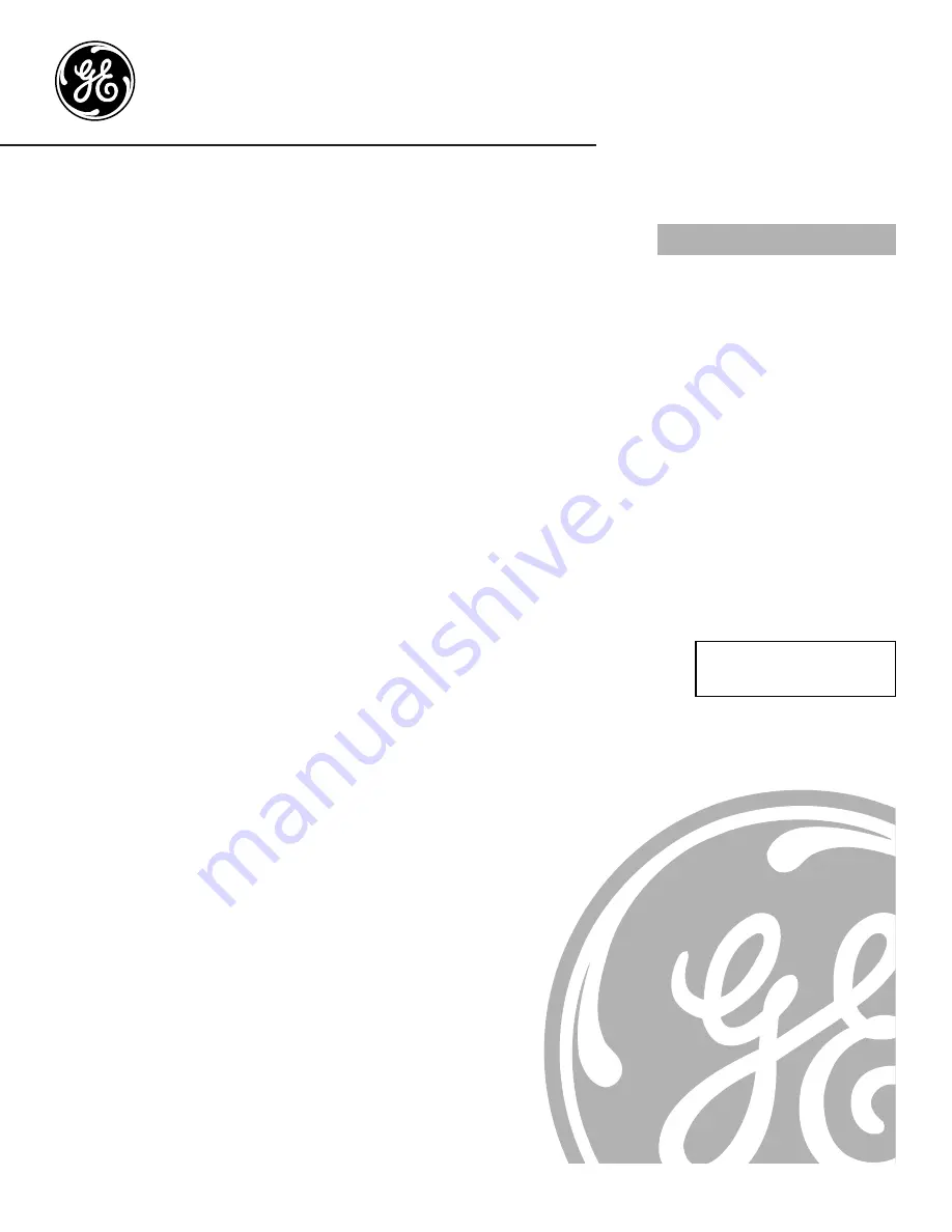 GE JKP90 Owner'S Manual Download Page 1