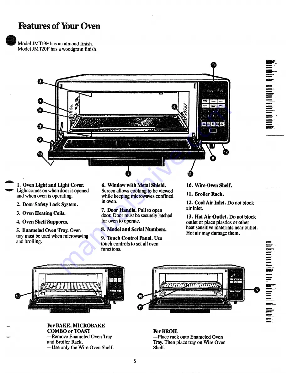 GE JMT19F Use And Care Manual Download Page 5