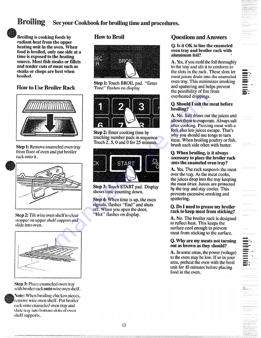 GE JMT19F Use And Care Manual Download Page 13