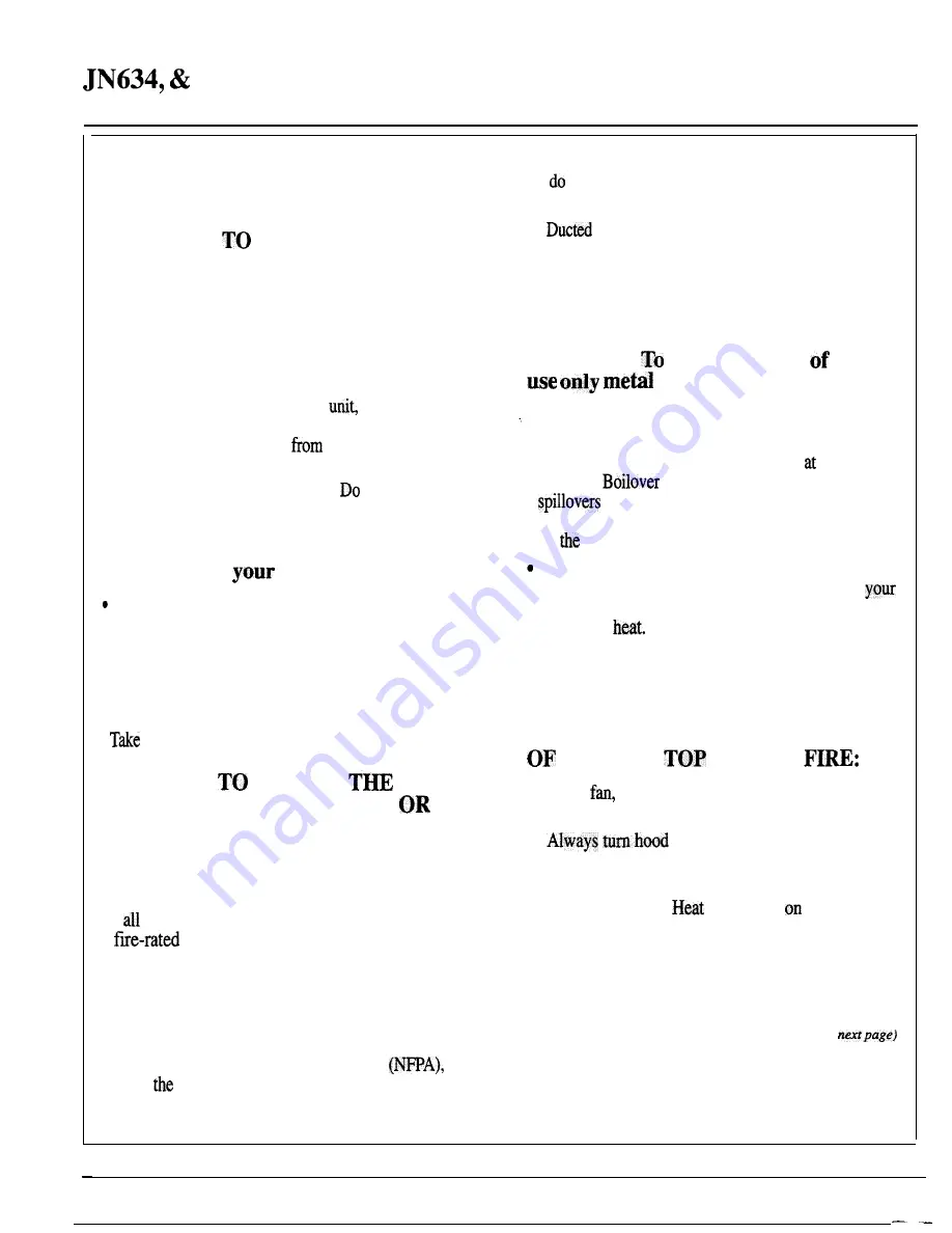 GE JN322, JN334, JN335, JN634, JN635, JV322, JV324, JV332, JV334, JV335, JV624, JV634, JV635 Use And Care Manual Download Page 1