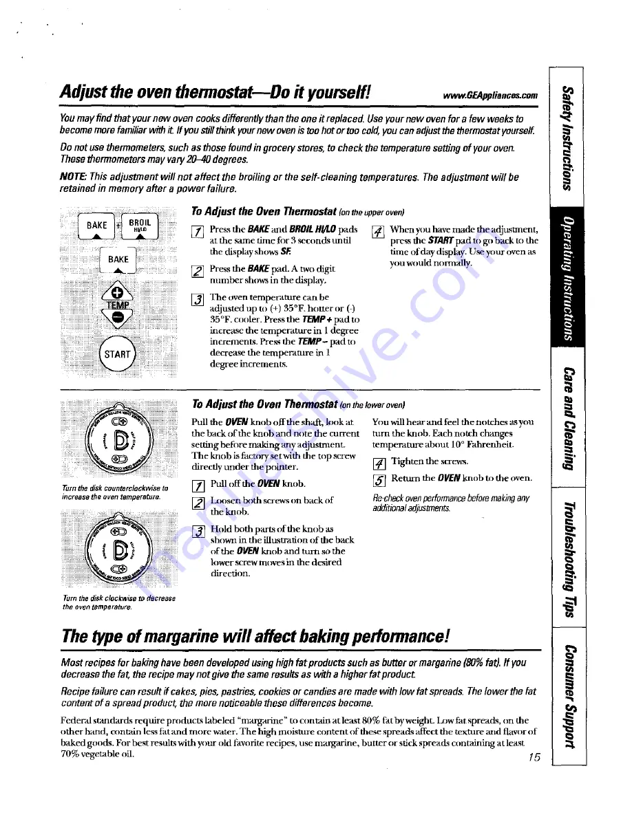 GE JRP24BD1BB Owner'S Manual Download Page 15