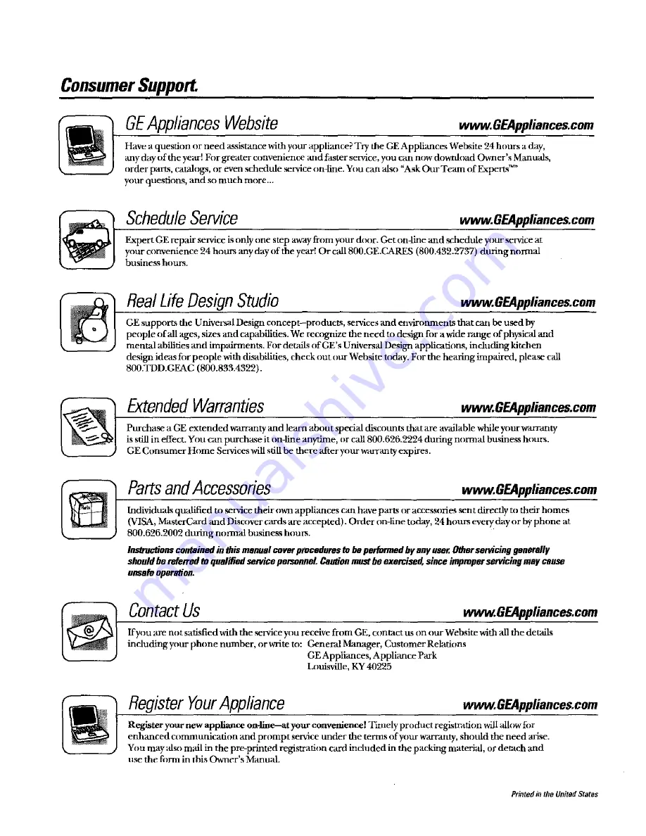 GE JRP24BD1BB Owner'S Manual Download Page 28