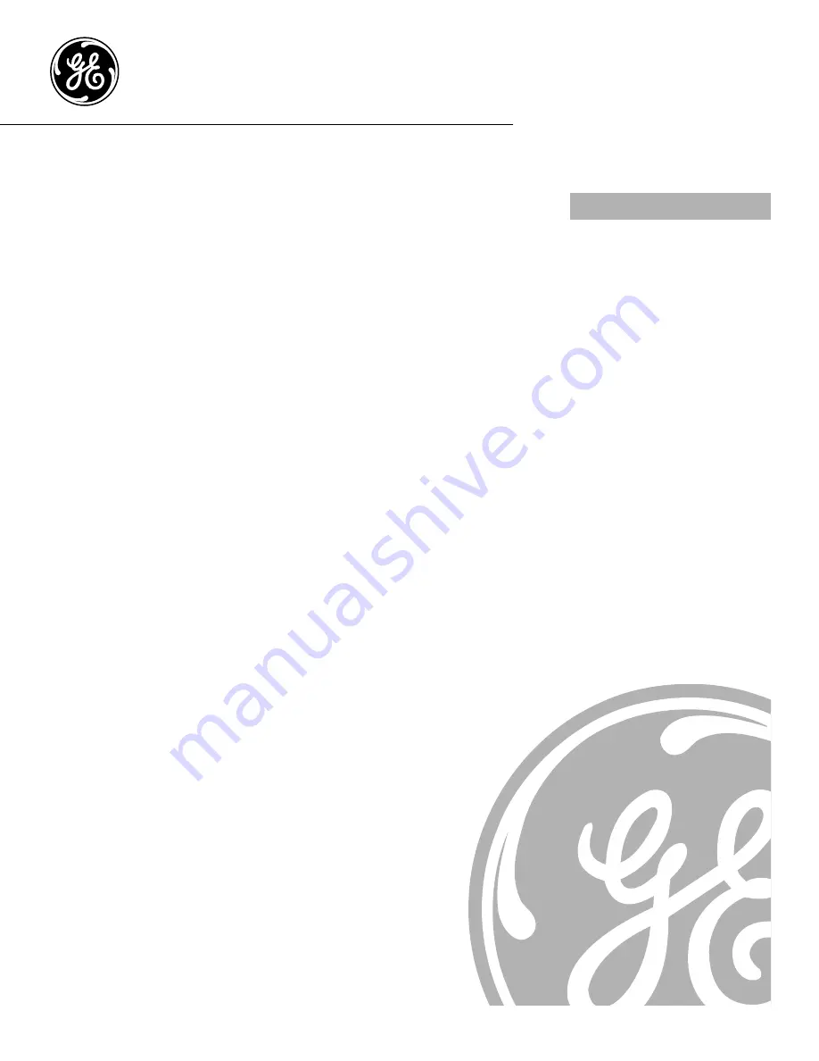 GE JRS06 Owner'S Manual Download Page 1