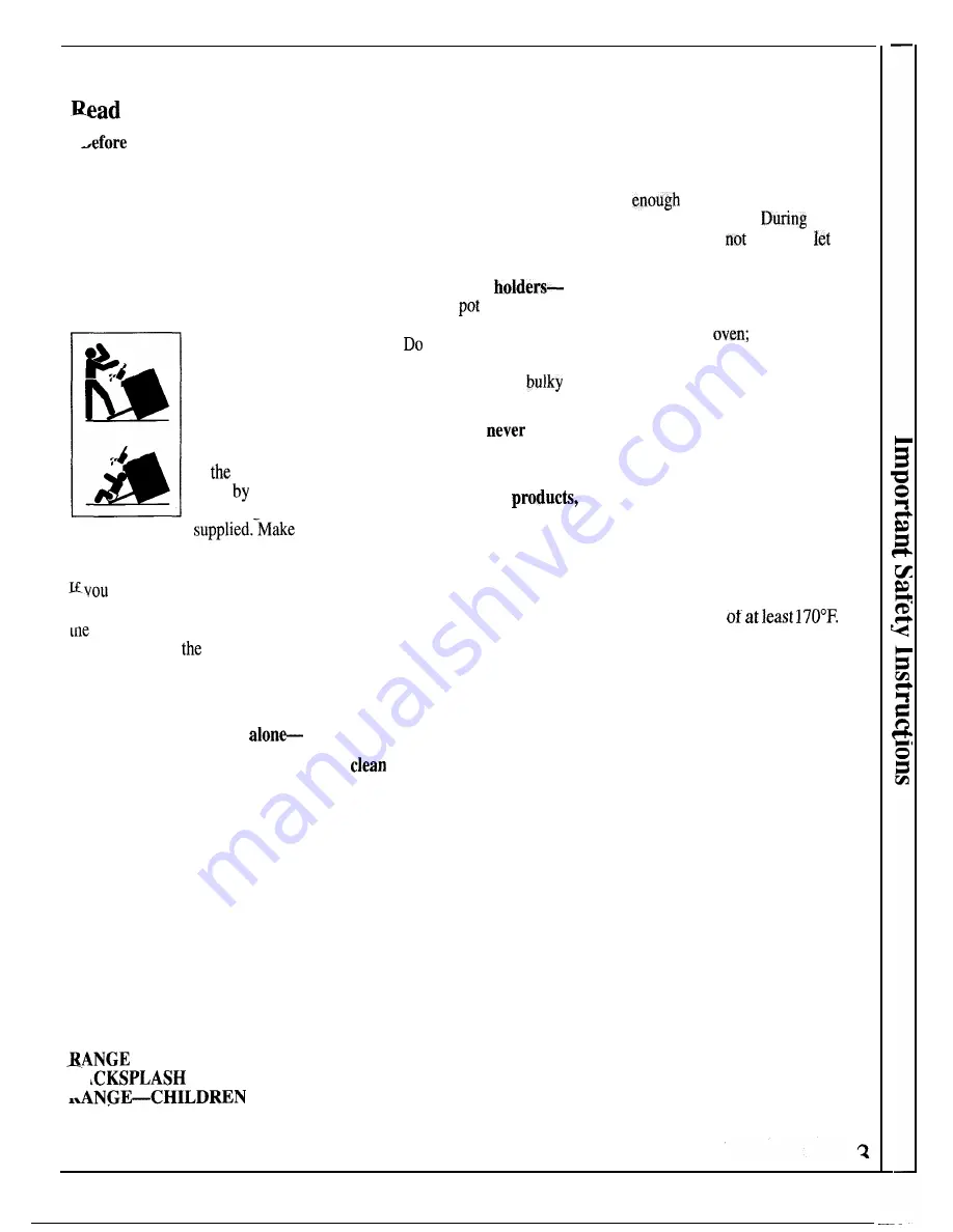 GE JSP50GN Use And Care Manual Download Page 3