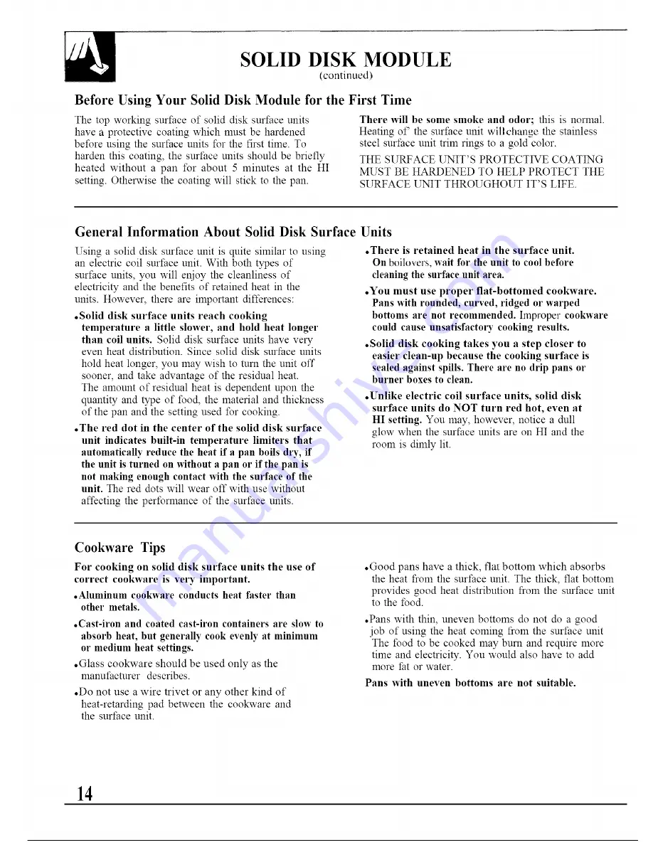 GE JSP68 Use And Care & Installation Manual Download Page 14