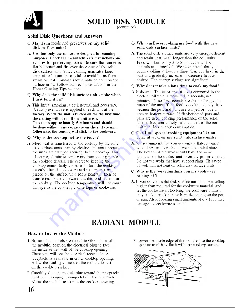 GE JSP68 Use And Care & Installation Manual Download Page 16