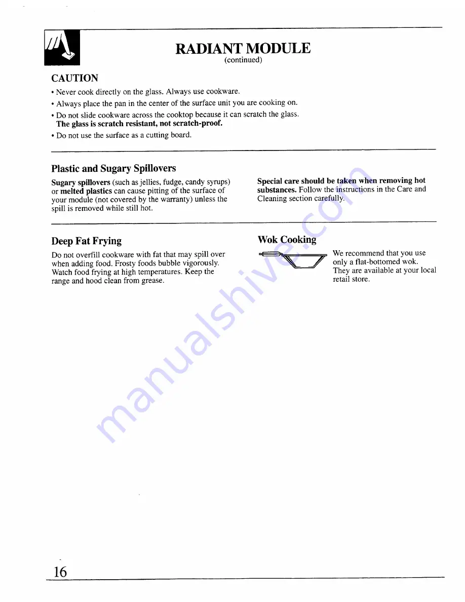 GE JSP69 Use And Care & Installation Manual Download Page 16