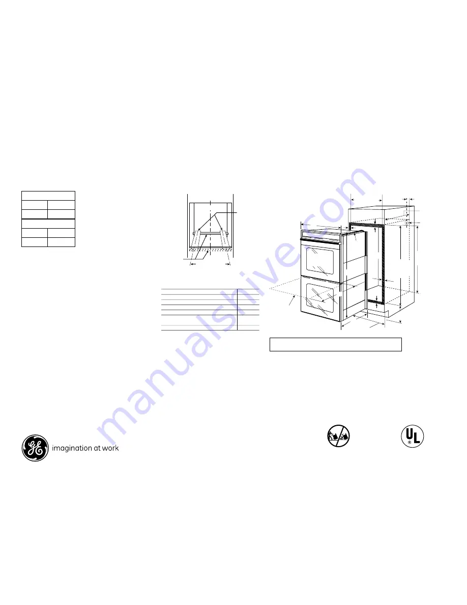 GE JTP35DP Dimensions And Installation Information Download Page 1