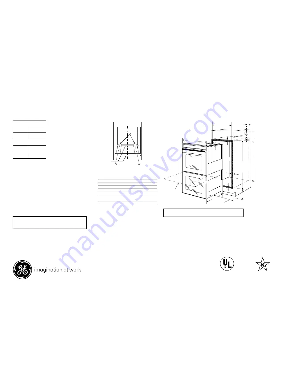 GE JTP75BM Dimensions And Installation Information Download Page 1