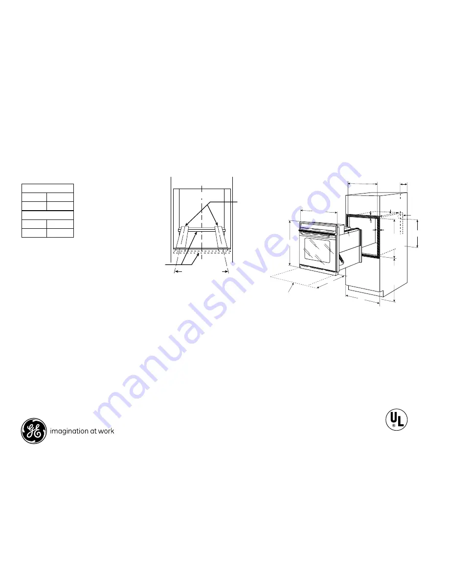 GE JTS10DP Dimensions And Installation Information Download Page 1