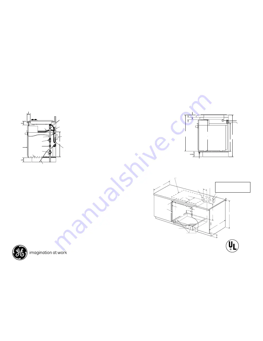 GE JTS10DP Dimensions And Installation Information Download Page 2