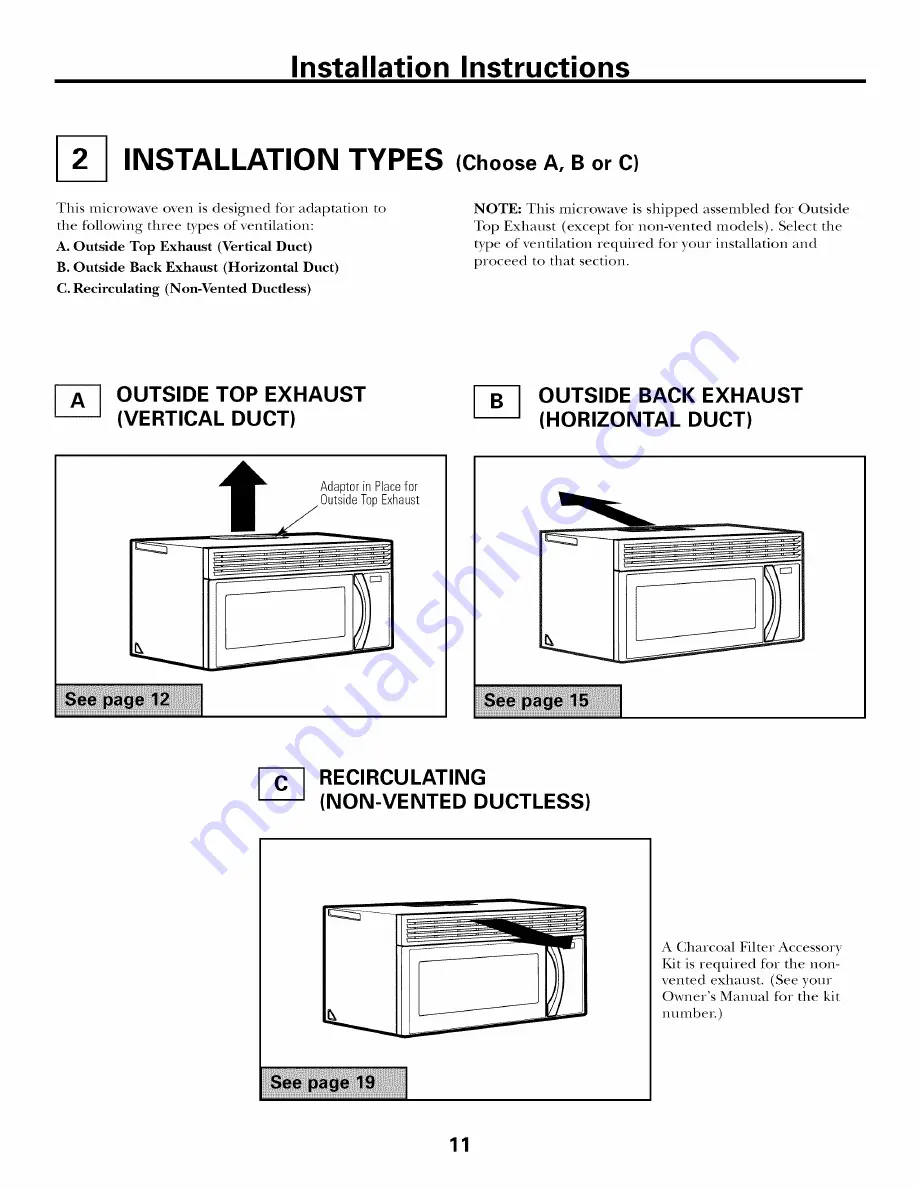 GE JVM1660AB005 Installation Instructions Manual Download Page 11