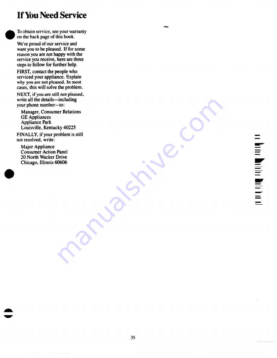 GE JVM172G Use And Care Manual Download Page 34