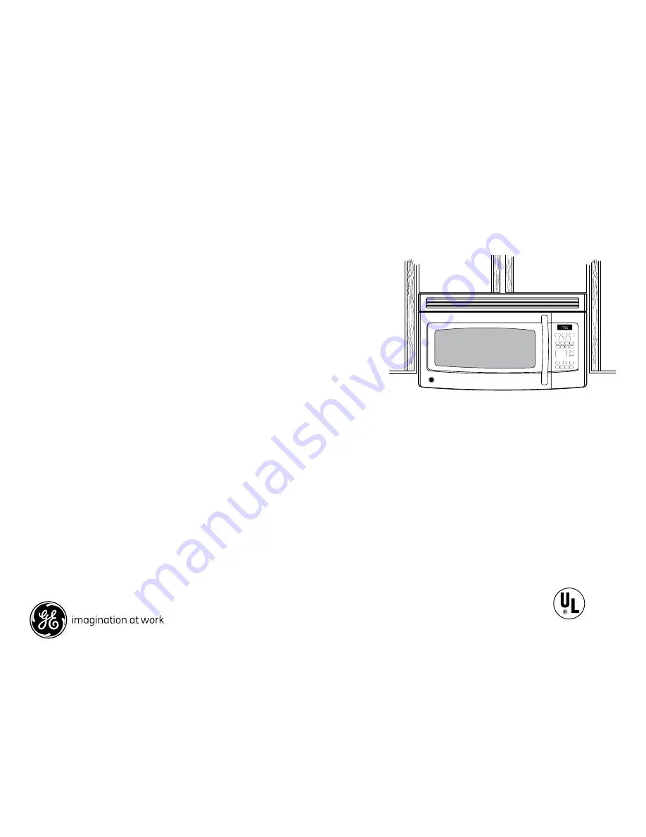 GE JVM1750DMBB - 1.7cf Microwave 1000W Dimensions And Installation Information Download Page 3