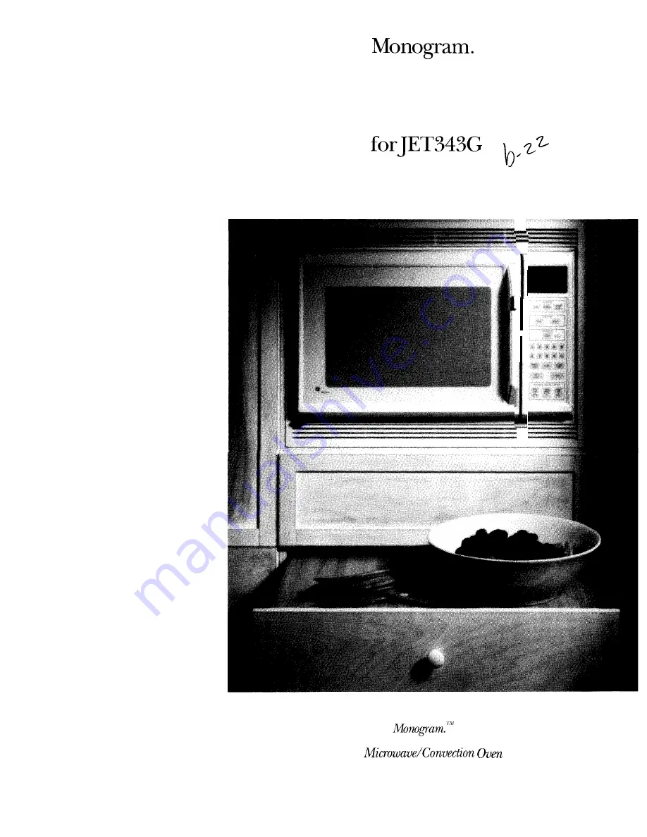 GE Monogam JET343G Use And Care Manual Download Page 1