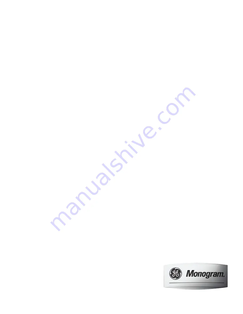 GE Monogram Advantium ZSC1000 Owner'S Manual Download Page 1