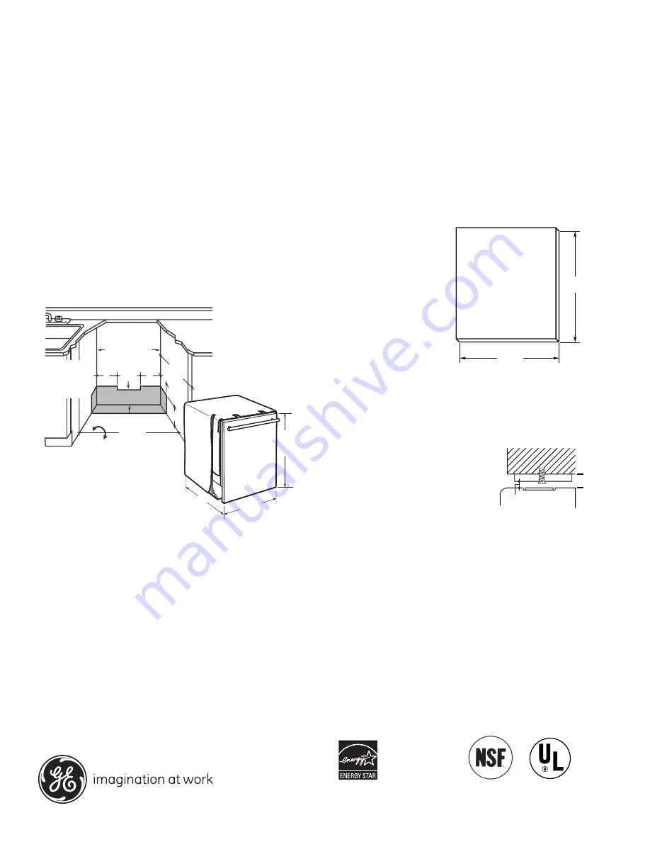 GE Monogram ZBD6900 Series Dimensions And Specifications Download Page 1