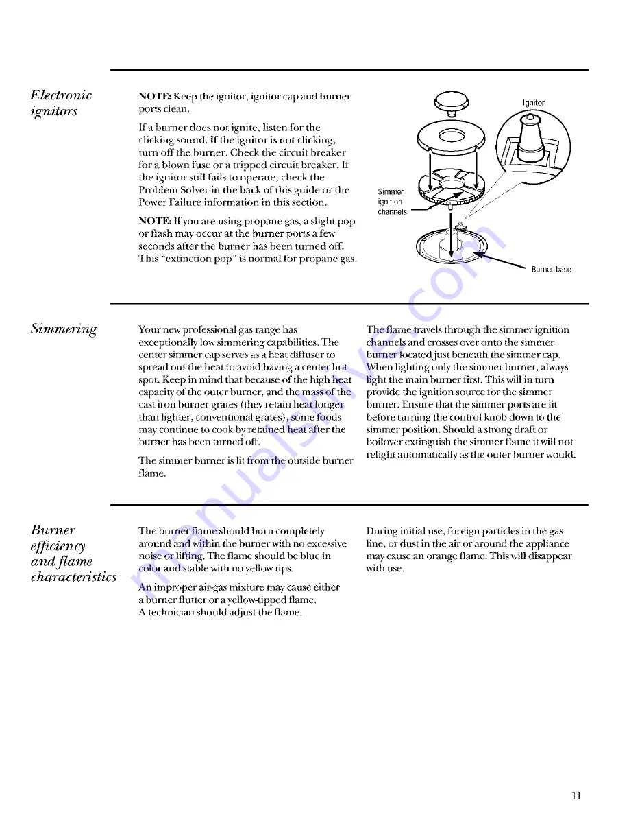 GE Monogram ZDP36 Use And Care Manual Download Page 11