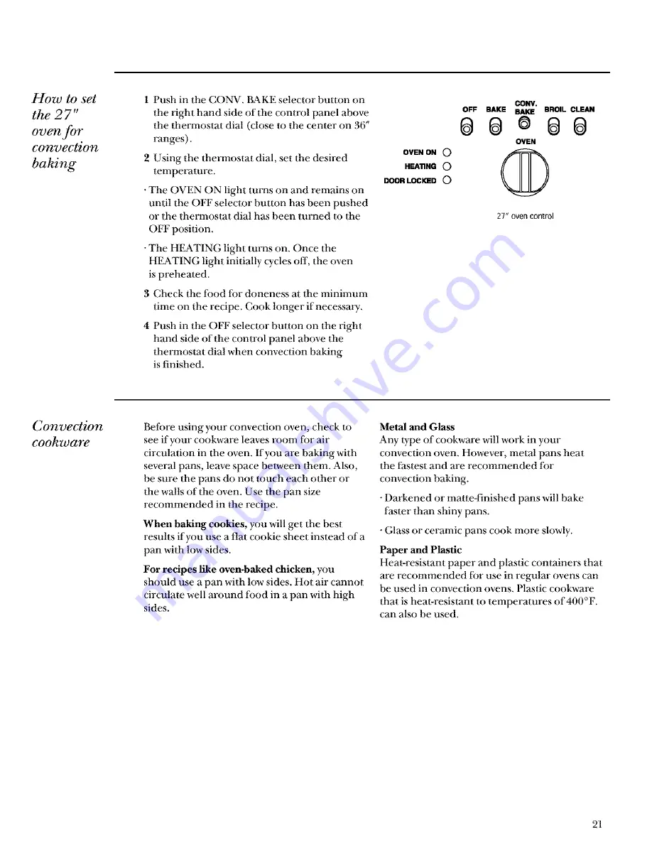 GE Monogram ZDP36 Use And Care Manual Download Page 21