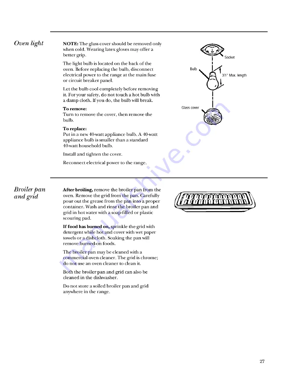 GE Monogram ZDP36 Use And Care Manual Download Page 27