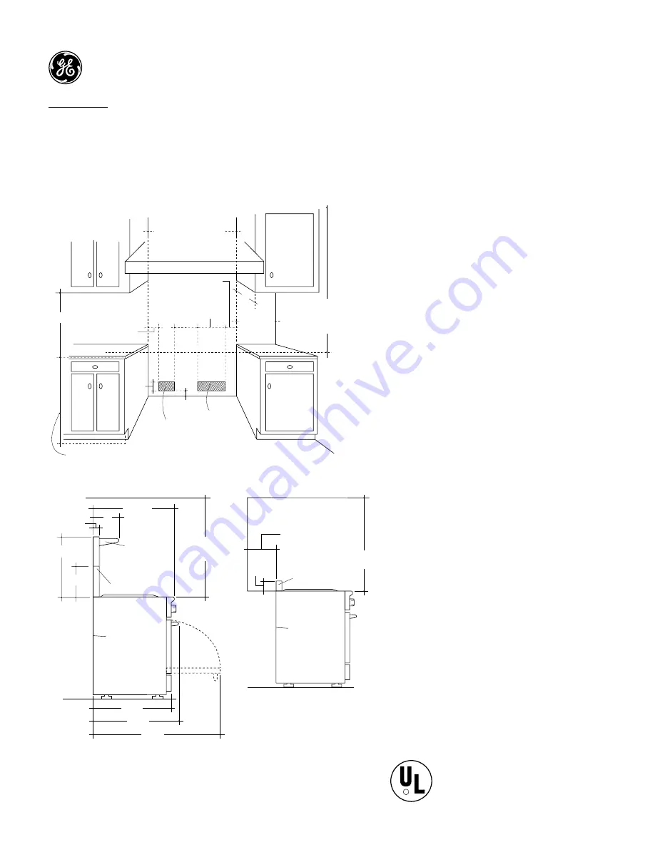 GE Monogram ZDP36L6DSS Dimensions And Specifications Download Page 2