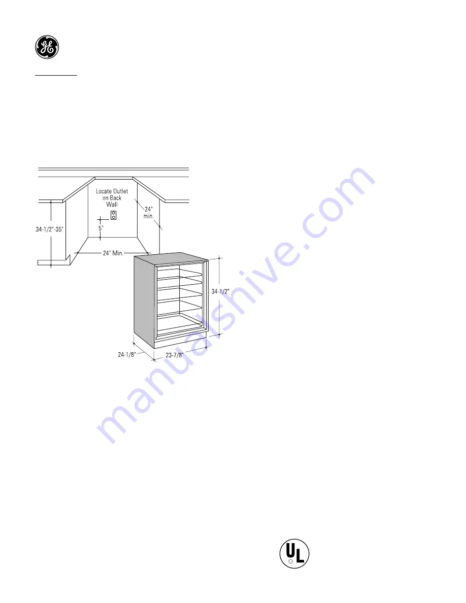 GE Monogram ZDW24AWW Datasheet Download Page 1