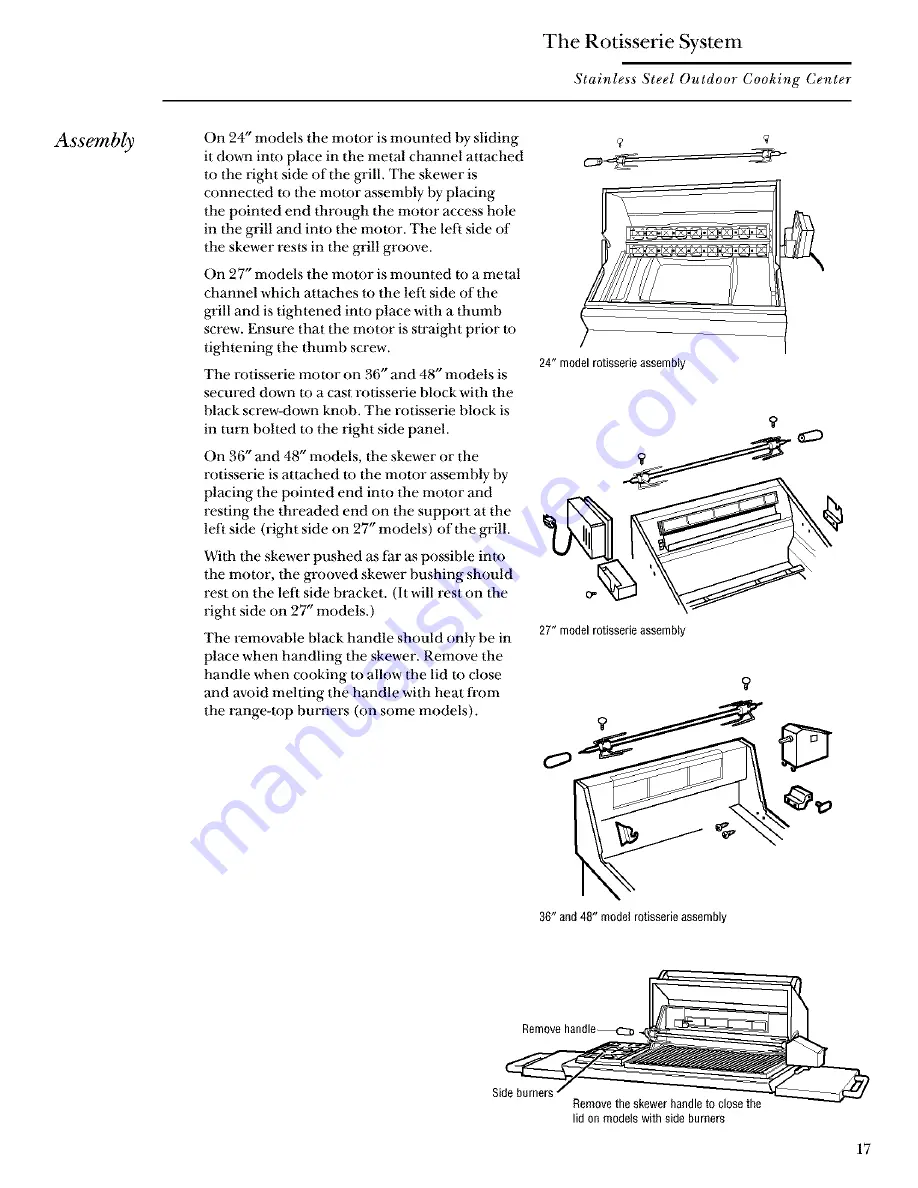 GE Monogram ZGG24L20 Use And Care Manual Download Page 17