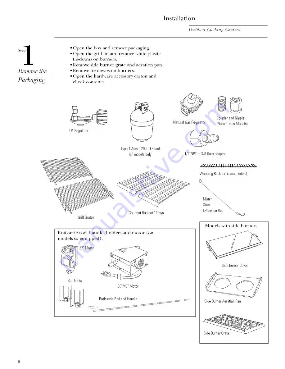 GE Monogram ZGG27L20 Installation Instructions Manual Download Page 6