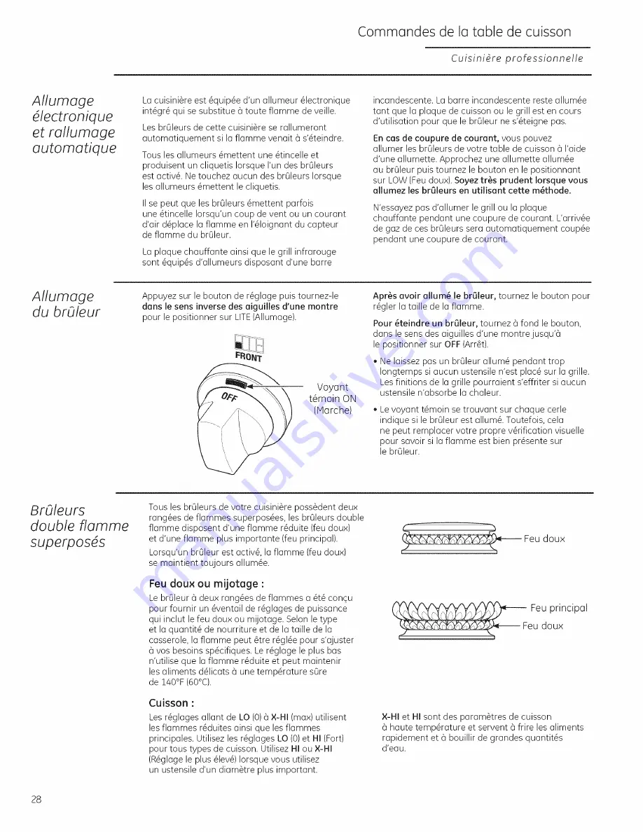 GE Monogram ZGU364NRP4SS Owner'S Manual Download Page 28