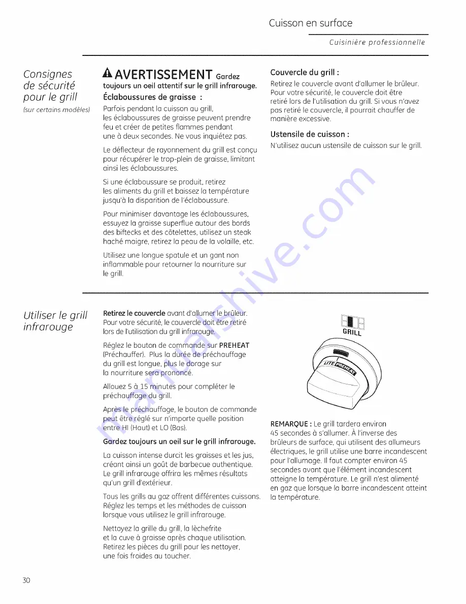 GE Monogram ZGU364NRP4SS Скачать руководство пользователя страница 30