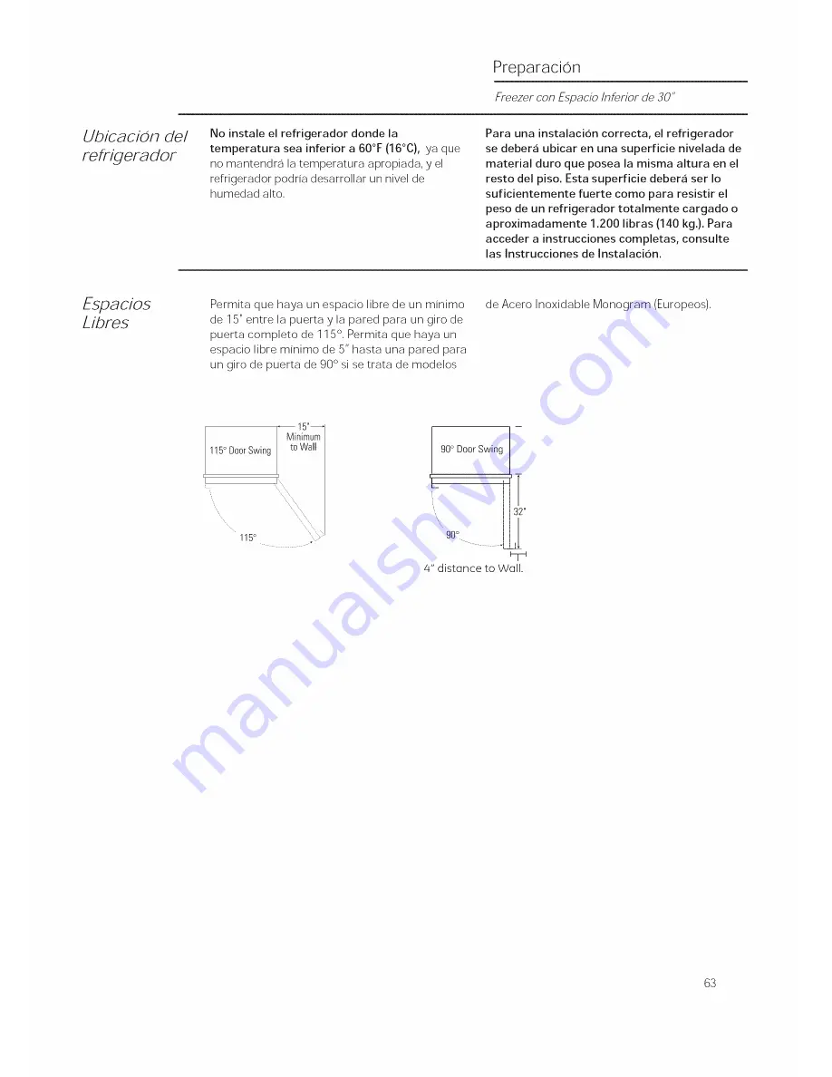 GE Monogram ZIC30GNZAII Скачать руководство пользователя страница 63