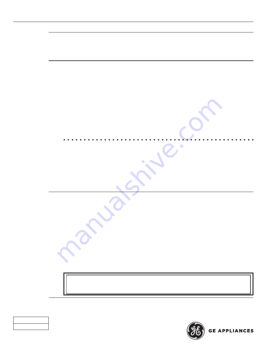 GE Monogram ZIP360NHA Owner'S Manual Download Page 20