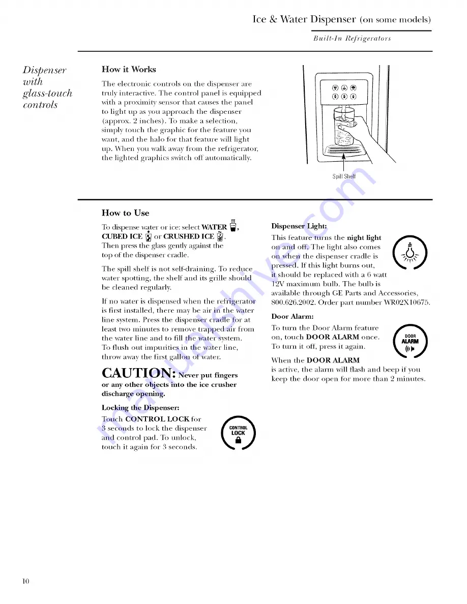 GE Monogram ZISB360DRI Owner'S Manual Download Page 10