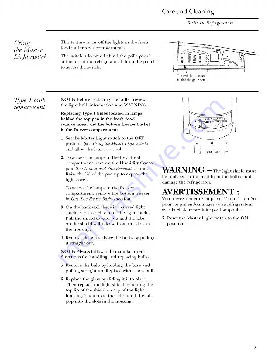 GE Monogram ZISB360DRI Owner'S Manual Download Page 21