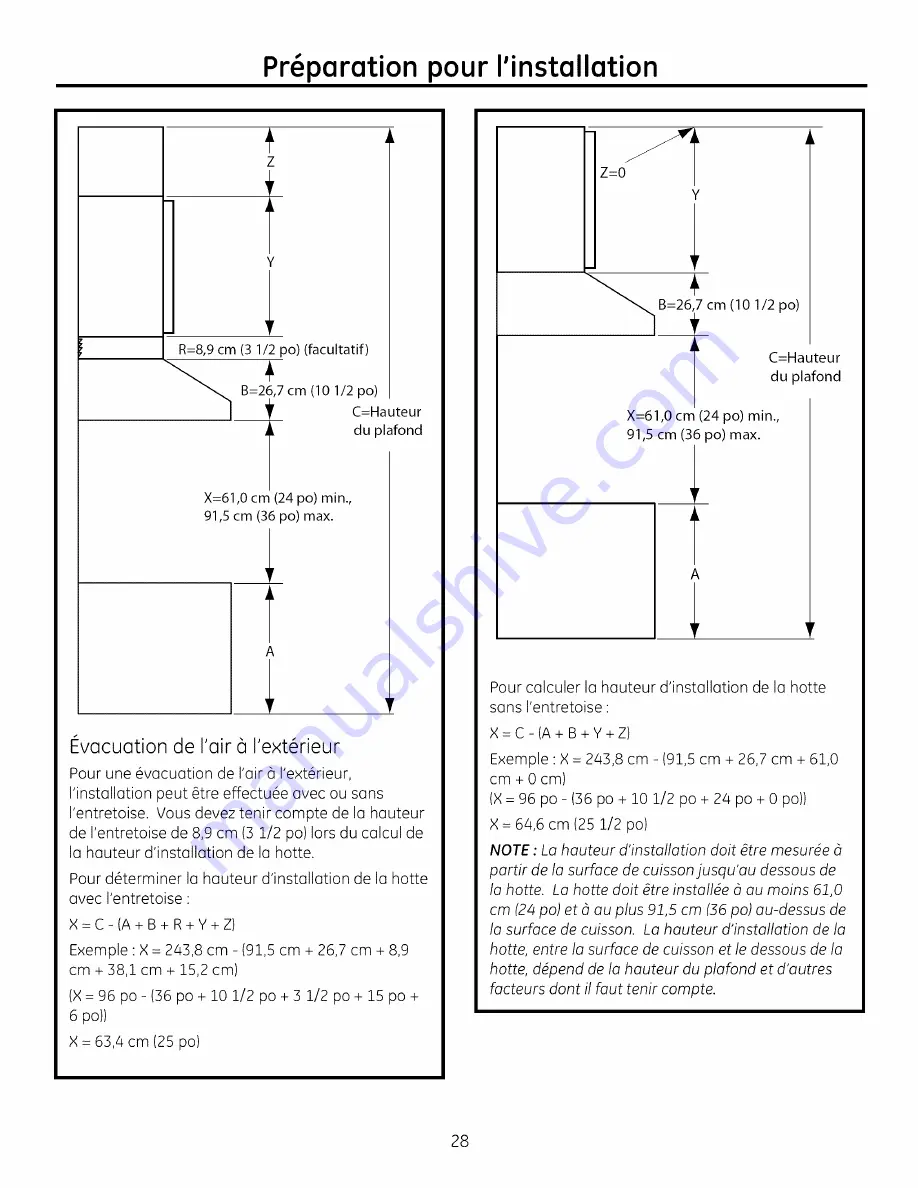 GE Monogram ZV30H Installation Instructions Manual Download Page 28