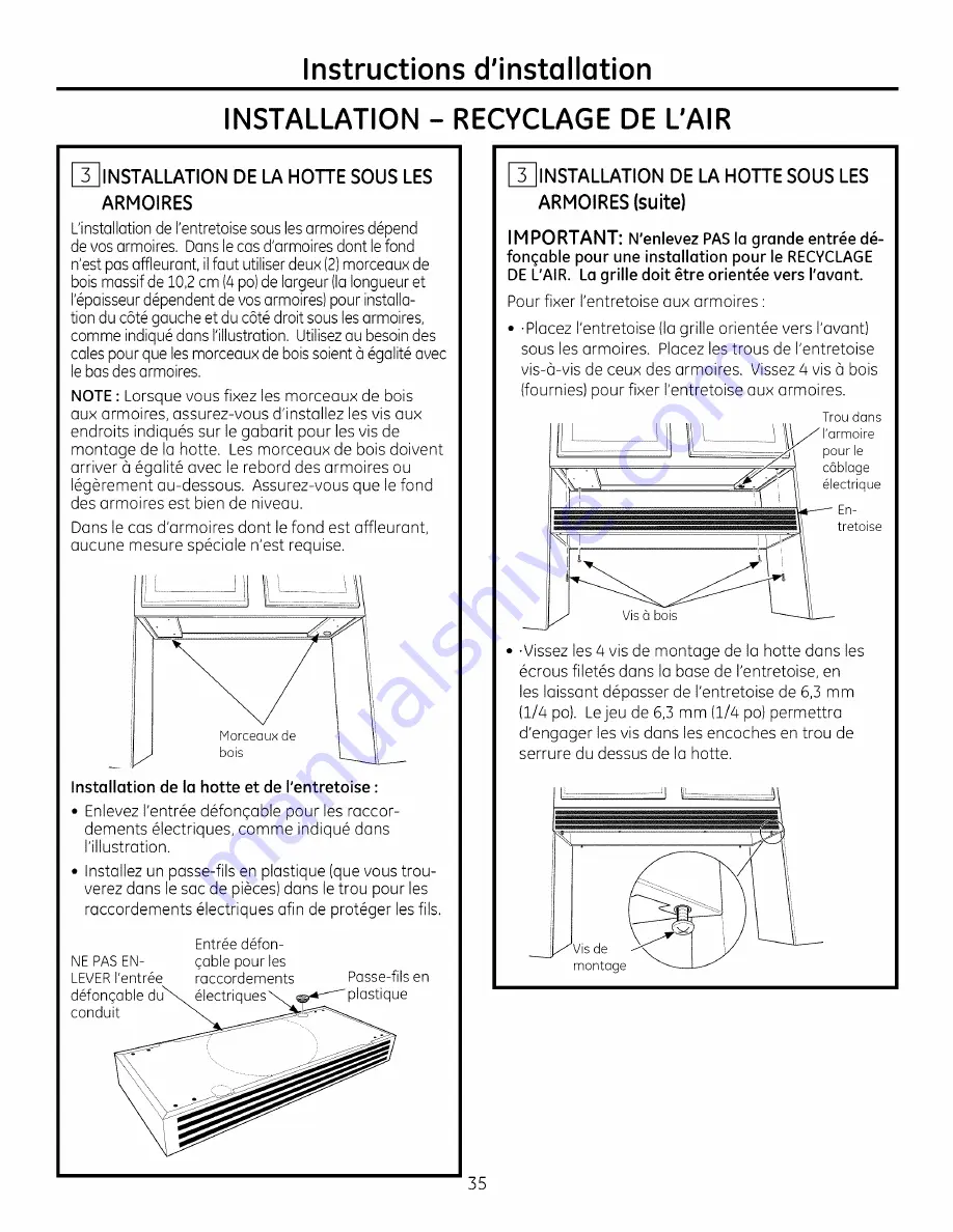 GE Monogram ZV30H Installation Instructions Manual Download Page 35