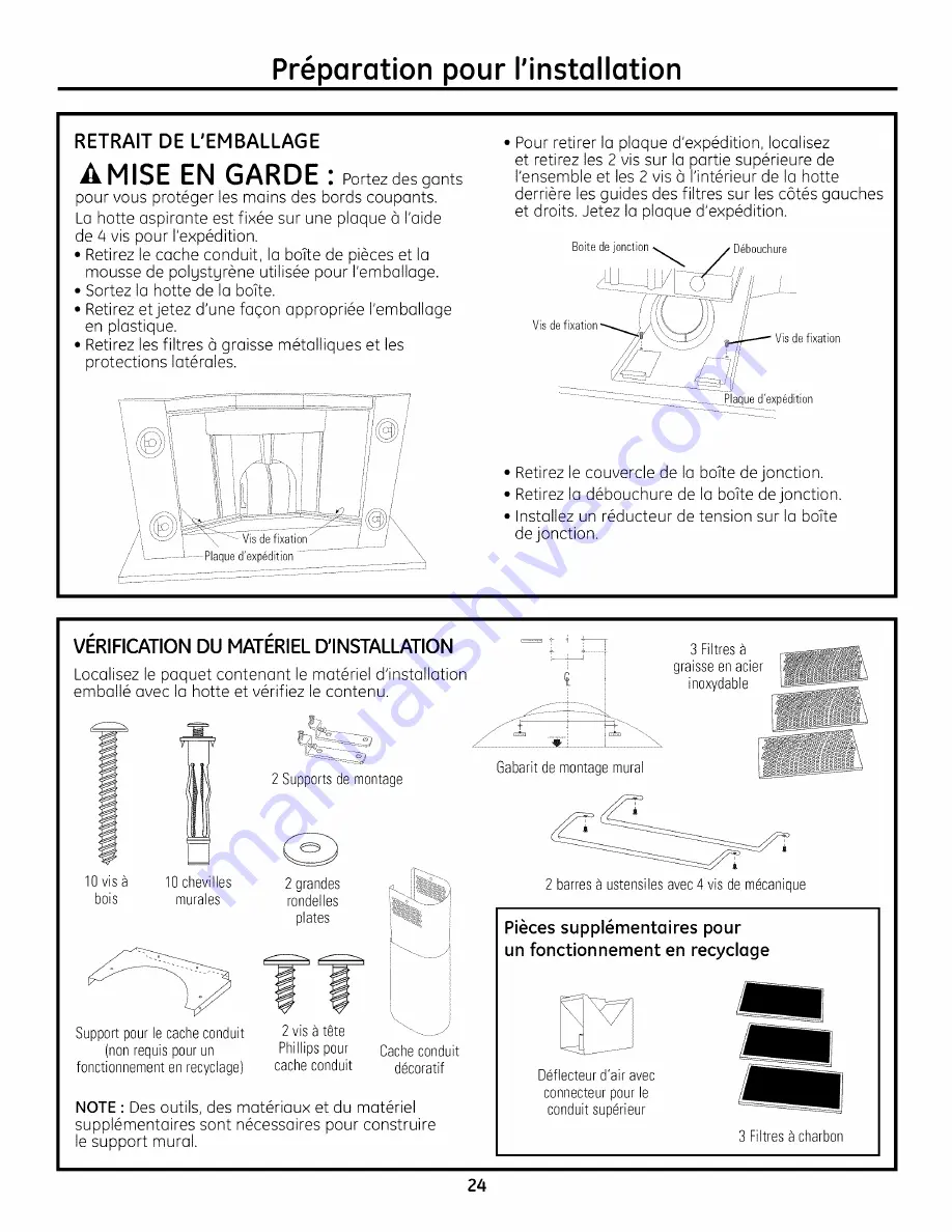 GE Monogram ZV750 Installation Instructions Manual Download Page 24